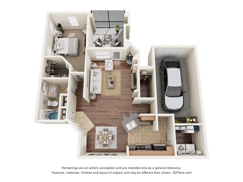 Abbey w/ garage Floor Plan at Ballantrae Apartments, Sanford, Florida